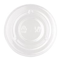 Fiesta Becherdeckel aus recycelbarem PET-Bagasse, transparent (1000 Stück)