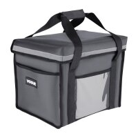 Vogue Isolierte Faltbare Liefer-Tasche Grau 380x305x380mm