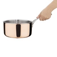 Vogue Induktionskochtopf mit drei Wänden aus Kupfer 200 x 100 mm