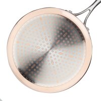 Vogue Induktionskochtopf mit drei Wänden aus Kupfer 200 x 100 mm