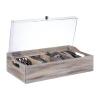 APS Besteckschublade mit Deckel 510x280mm dunkelbraun